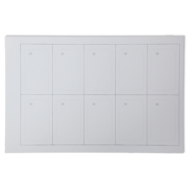Induction card core material