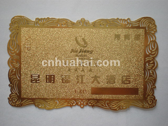 Gold inlaid metal card