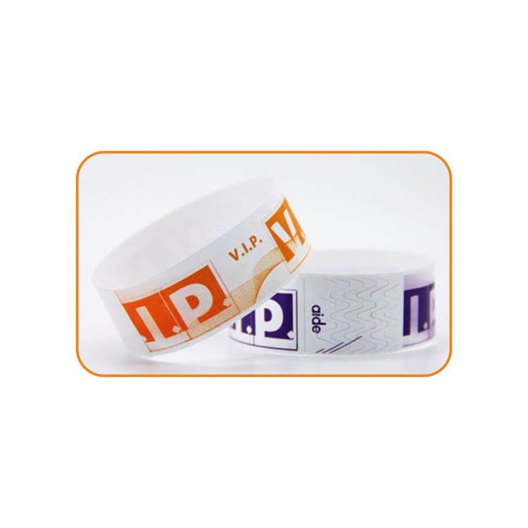 Synthetic paper disposable wrist band amusement park ticket recognition